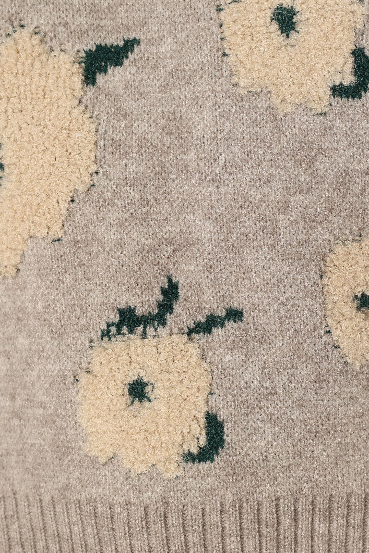 Aubrielle Floral-Knit Crewneck Sweater