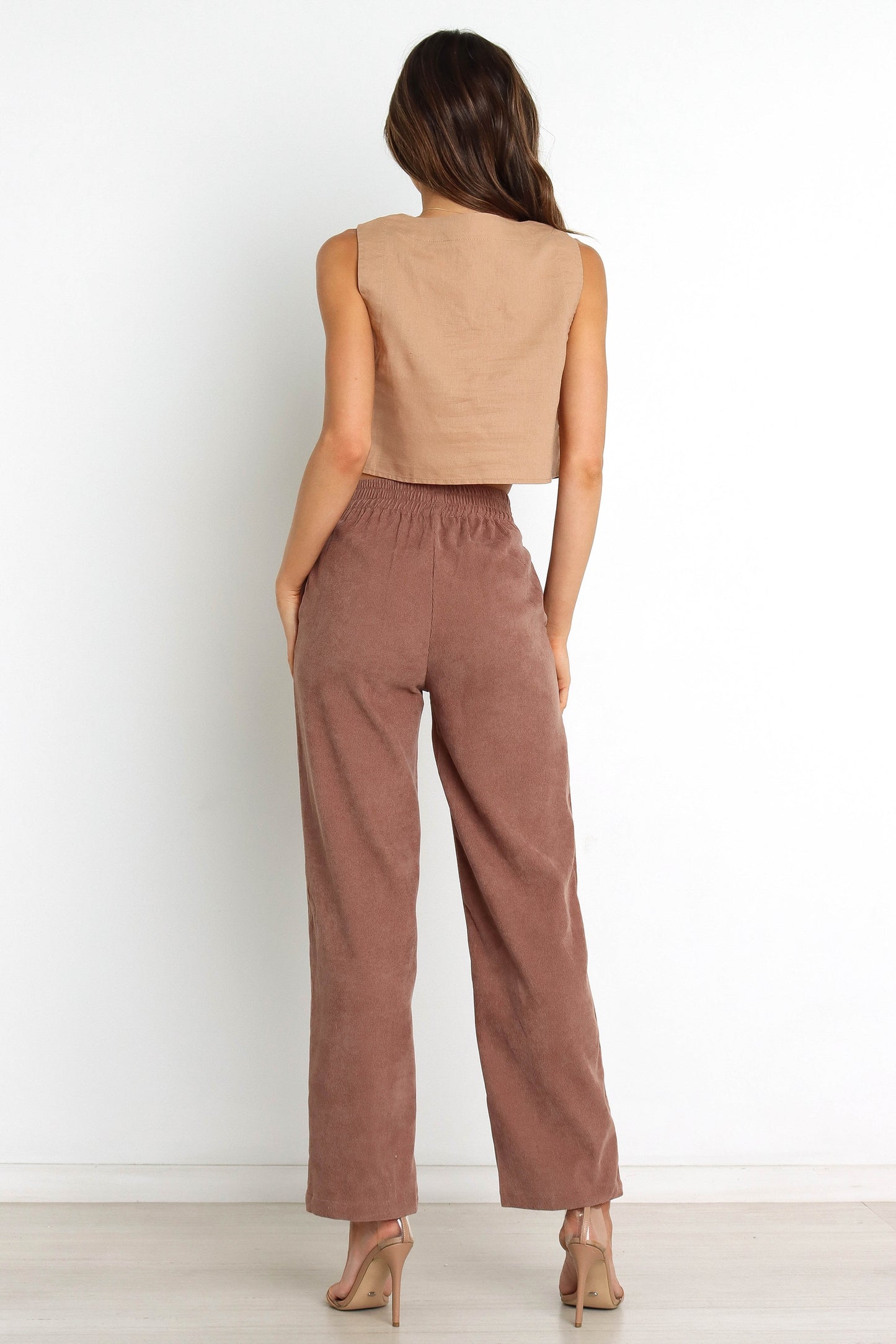 Corduroy High-Rise Relaxed Pants