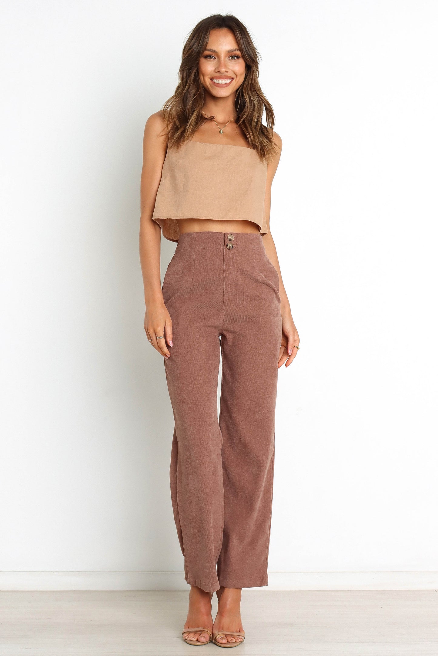 Corduroy High-Rise Relaxed Pants