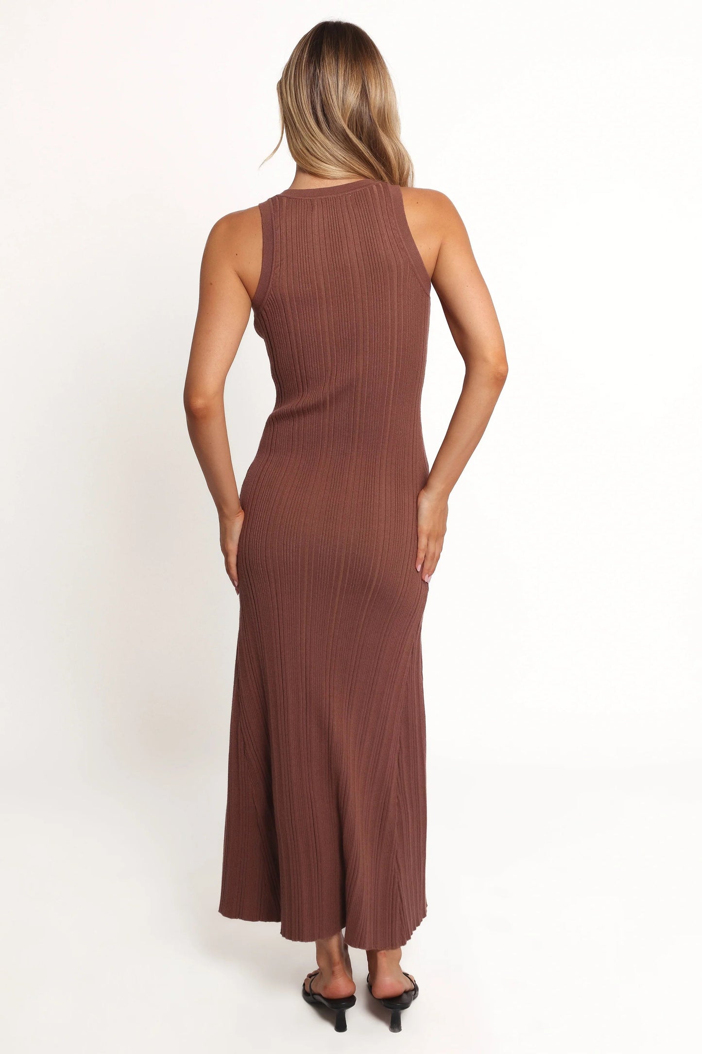 High-Neck Maxi Knit Dress