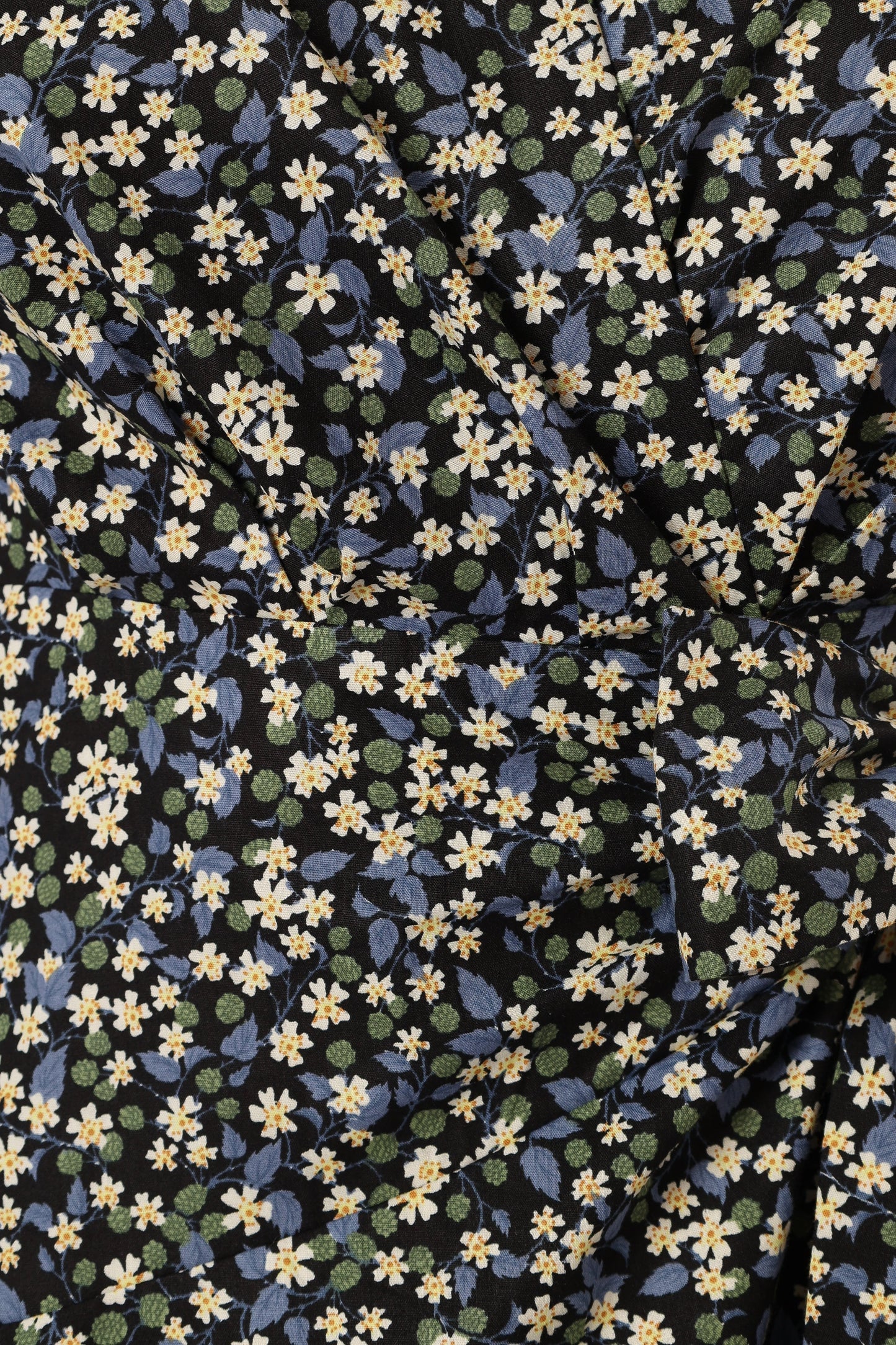 Indigo Floral Wrap Mini Dress