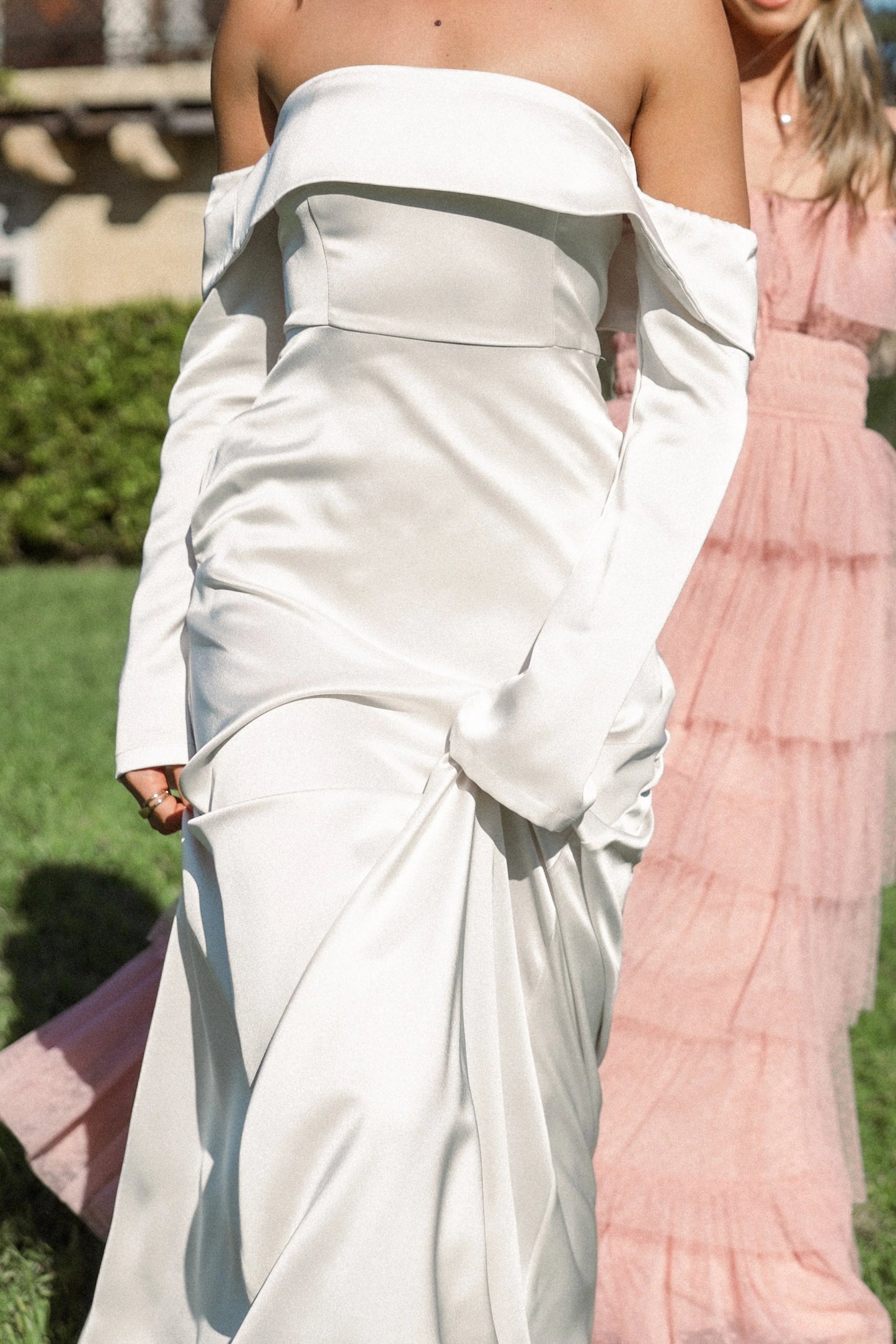 Overlay Off-Shoulder Maxi