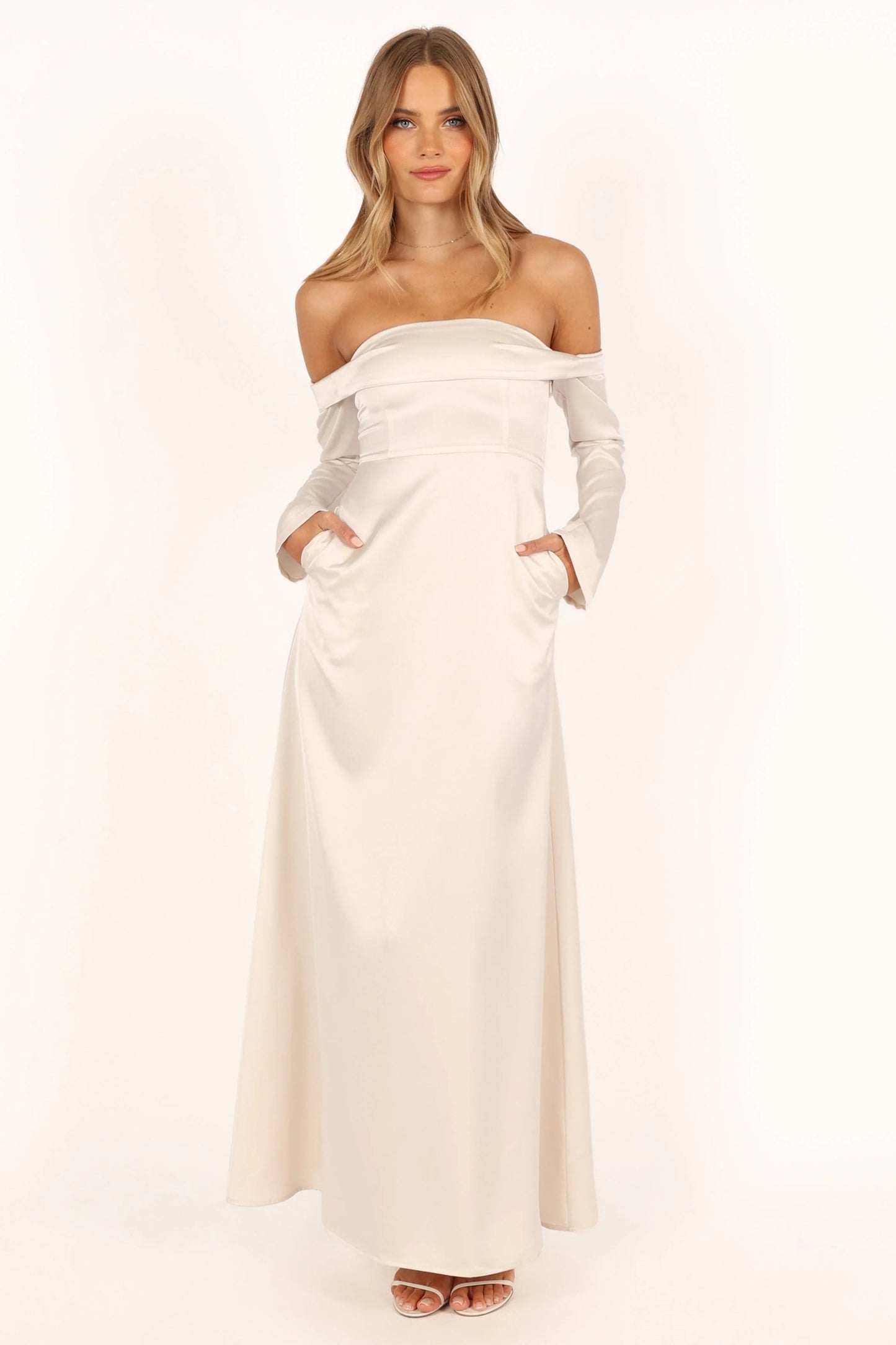 Overlay Off-Shoulder Maxi