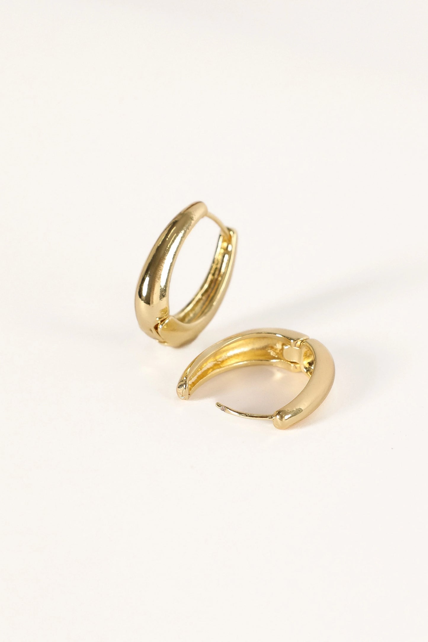 Sleek Drop Hoop Earrings