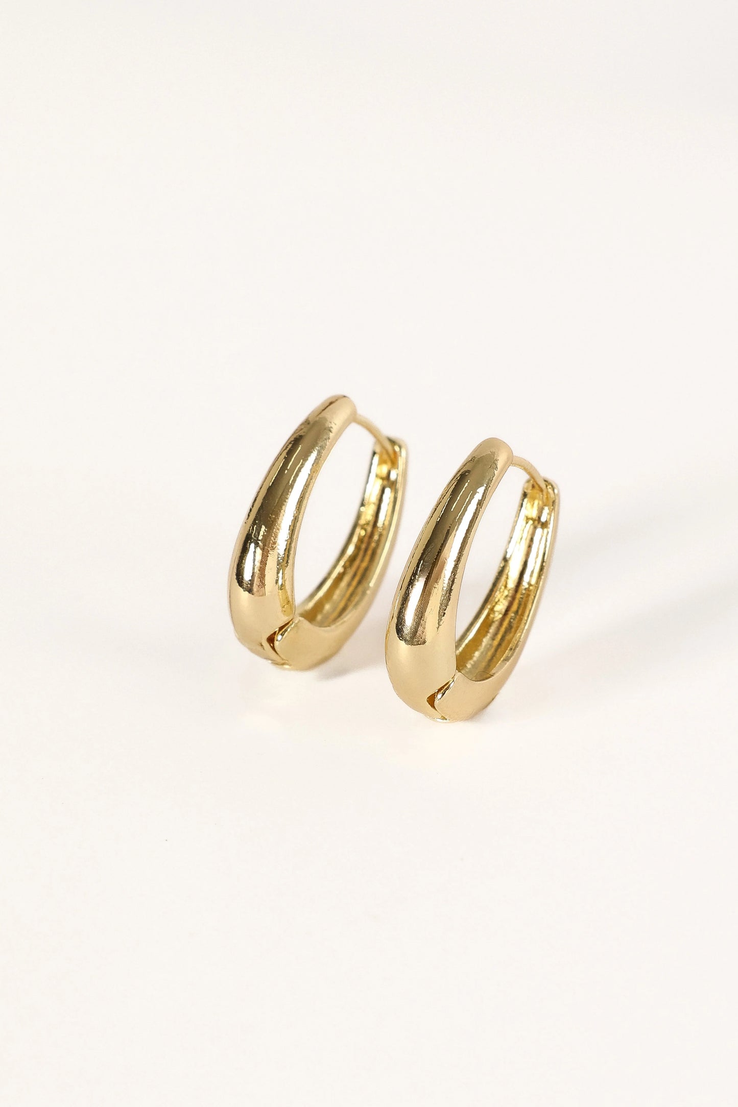 Sleek Drop Hoop Earrings