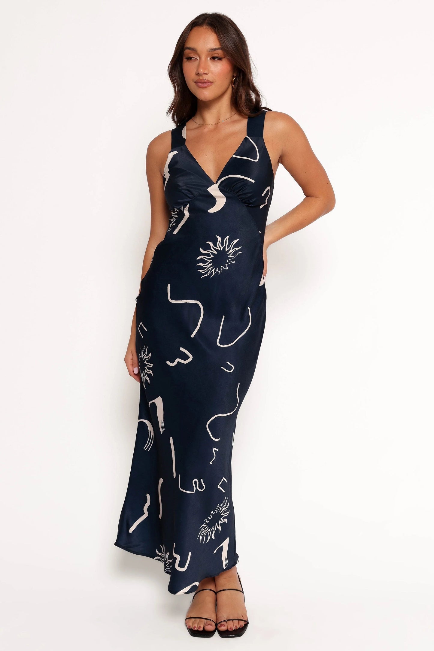 Sleeveless V-Neck Midi Dress