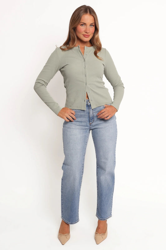 Abrand Cropped Mid-Straight Jeans