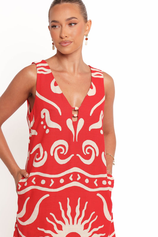 Beaded Cut-Out V-Neck Mini Dress
