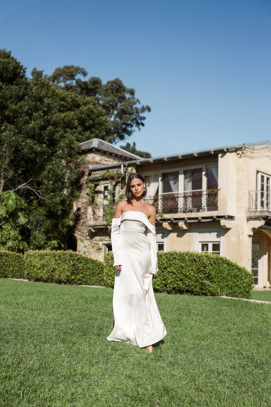 Overlay Off-Shoulder Maxi