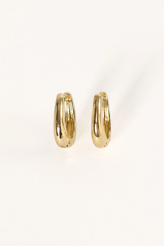 Sleek Drop Hoop Earrings