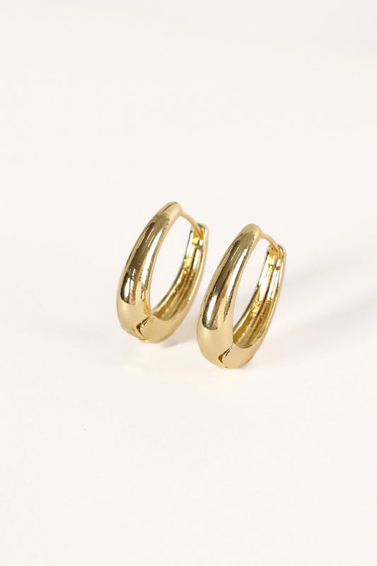 Sleek Drop Hoop Earrings